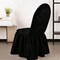 1 Piece Black Floral Damask Jacquard Polyester Banquet Skirt Chair Cover for Elegant Events